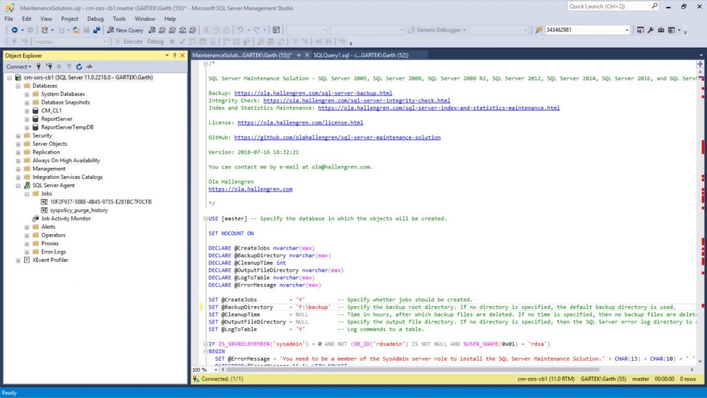 SQL Server Maintenance Scripts