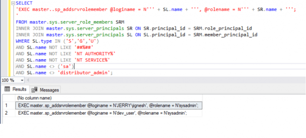 SQL Server Security Scripts